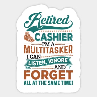 Retired Cashier Sticker